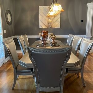 Elegant Gray Dining Chair Set